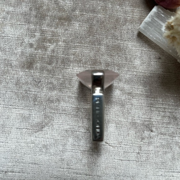 PIANEGONDA Large Sterling Silver Faceted Rose Quartz Cocktail Ring Size 7 - Picture 4 of 7